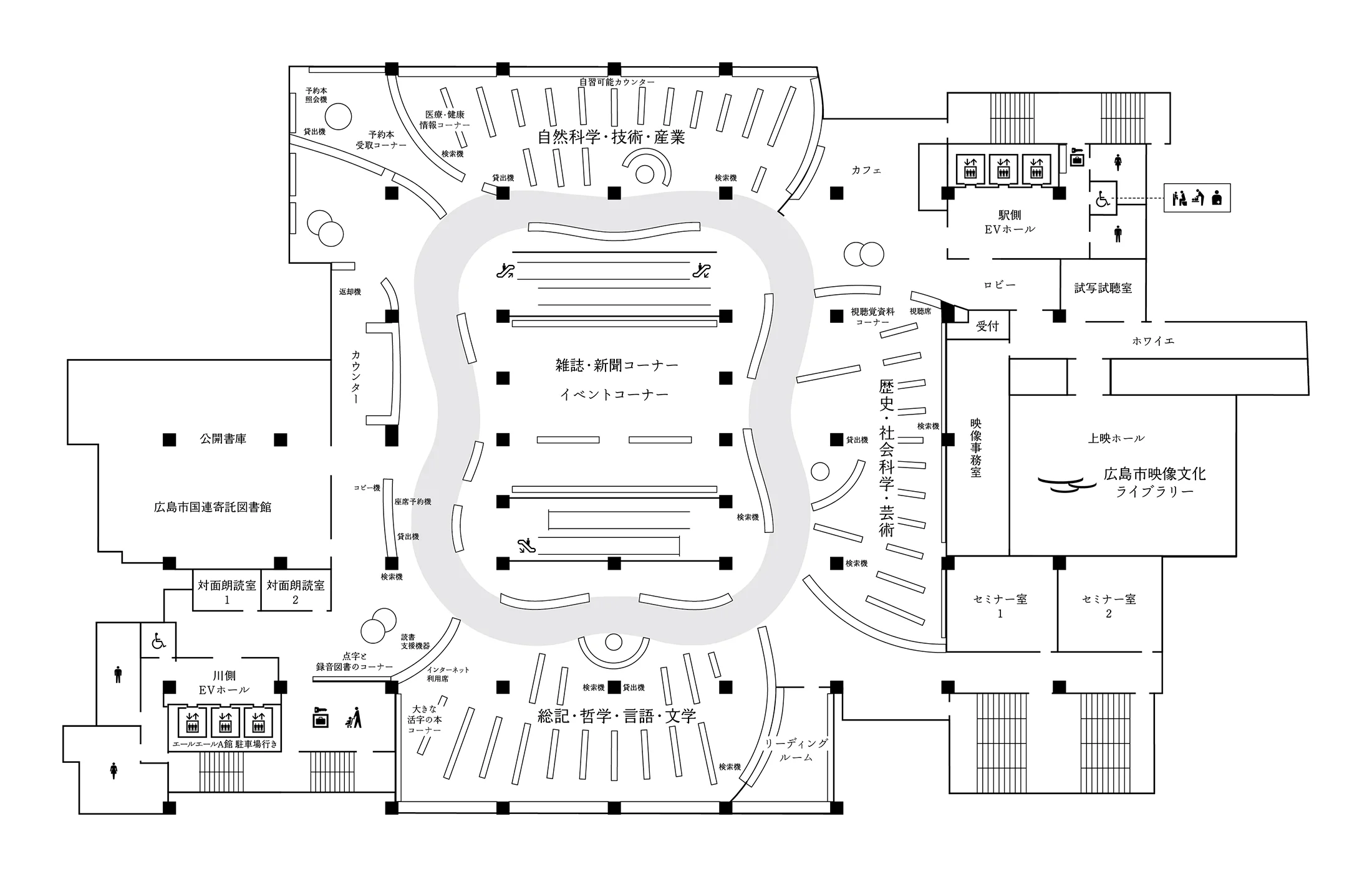 10階「図書と映像のフロア」