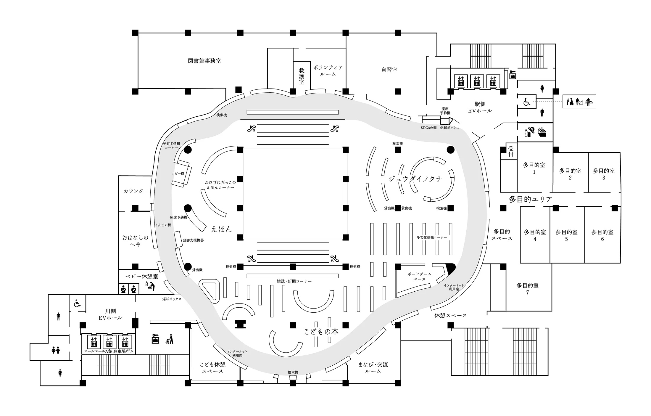 8階「こどもと青少年のフロア」